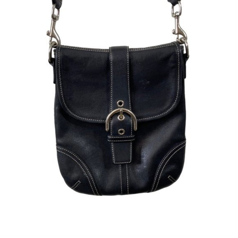 Coach Vintage 90's Soho Womens Black Leather Crossbody Bag Size Small